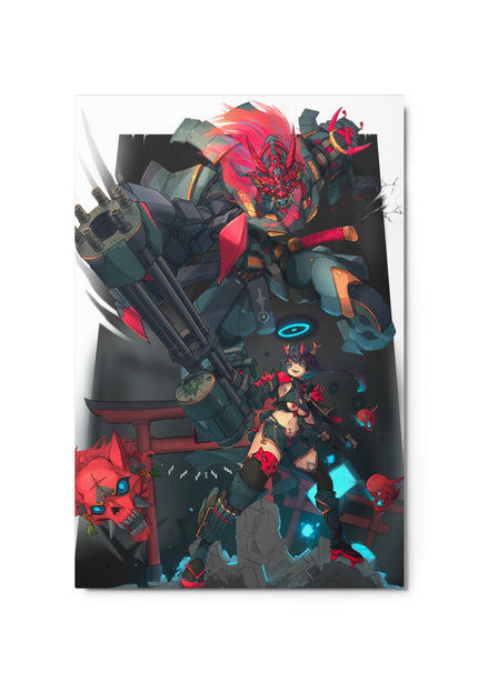 ONI Mecha Giant Metal Print